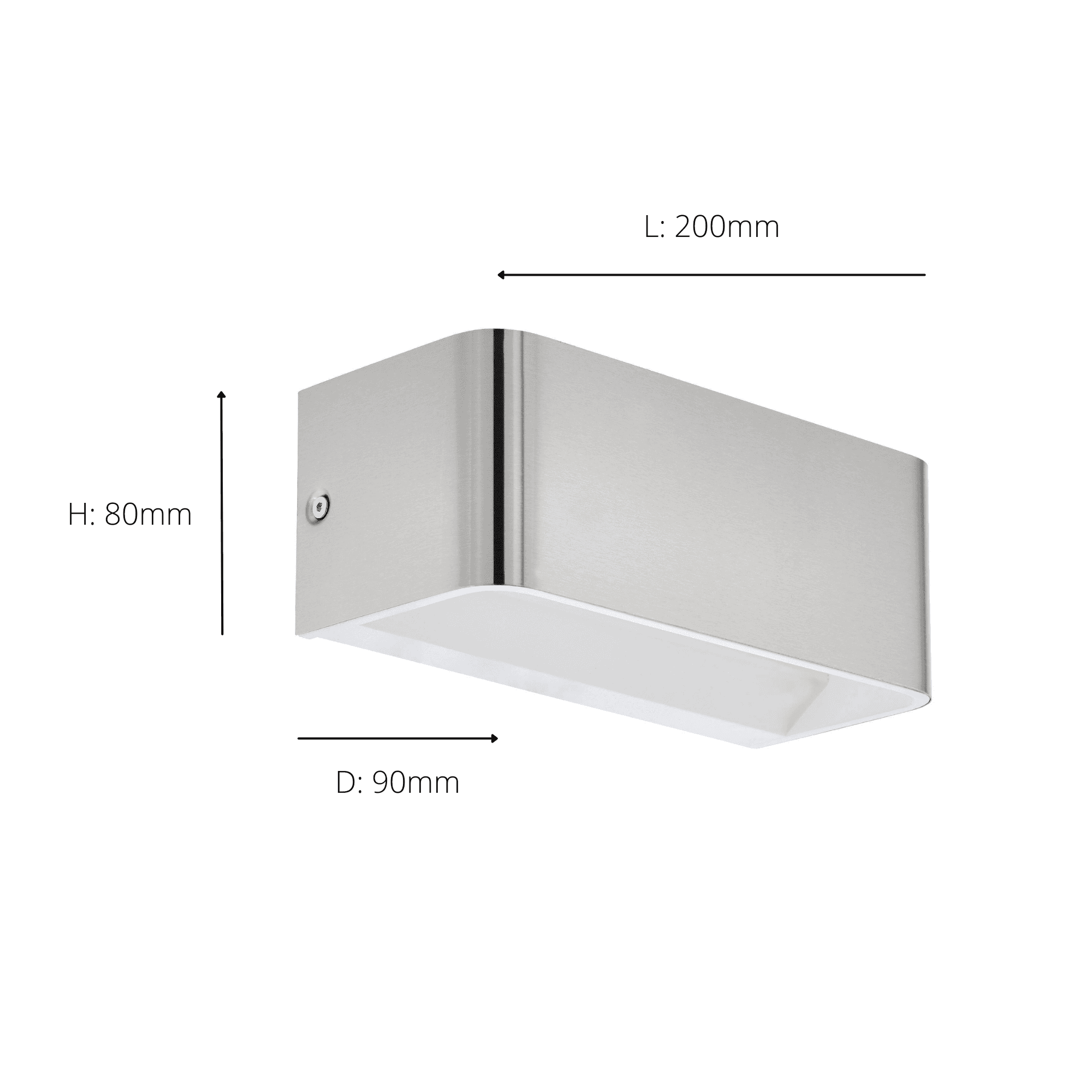 98425 Sania 4 LED Satin Nickel Cube Aluminium Wall Light