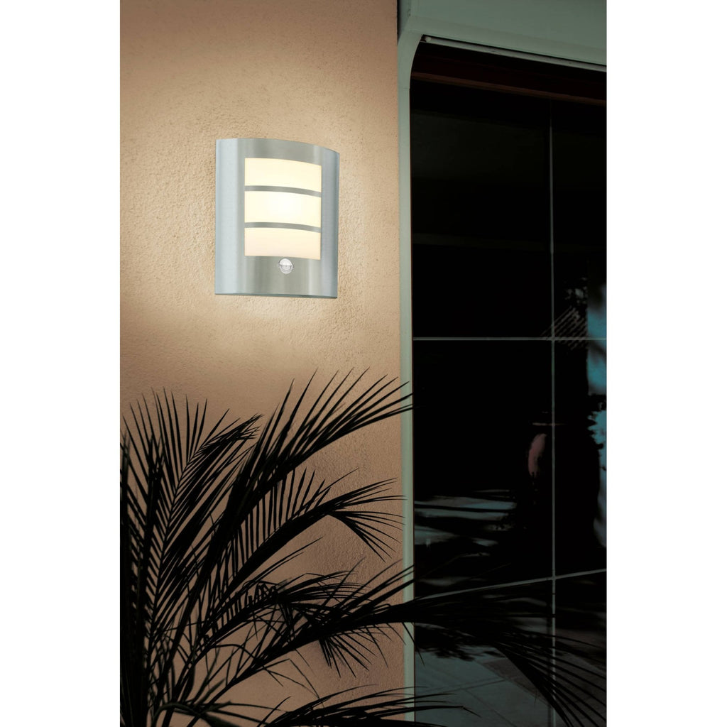 88142 City Stainless-Steel Exterior Wall Light with Sensor