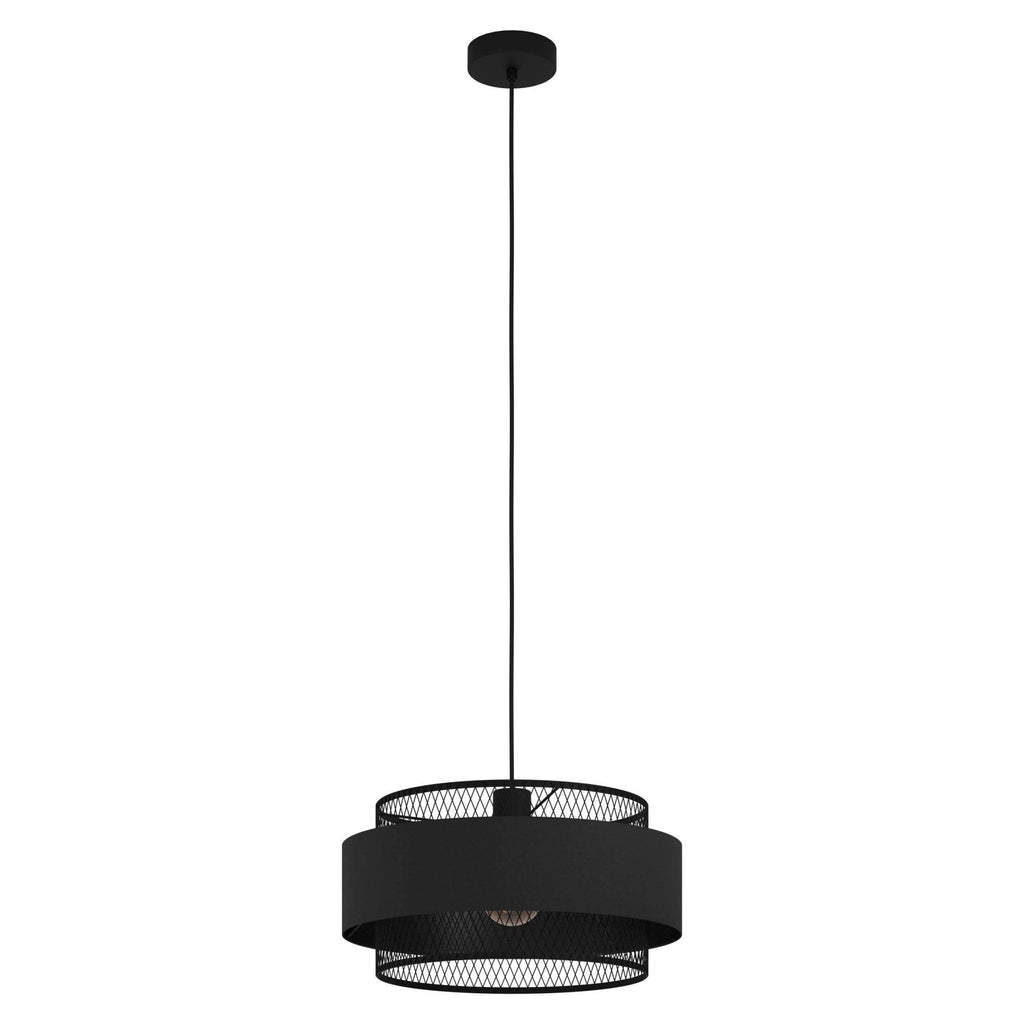 43668 Bazely 1-Light Mesh Black Modern Single Pendant