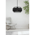 43668 Bazely 1-Light Mesh Black Modern Single Pendant