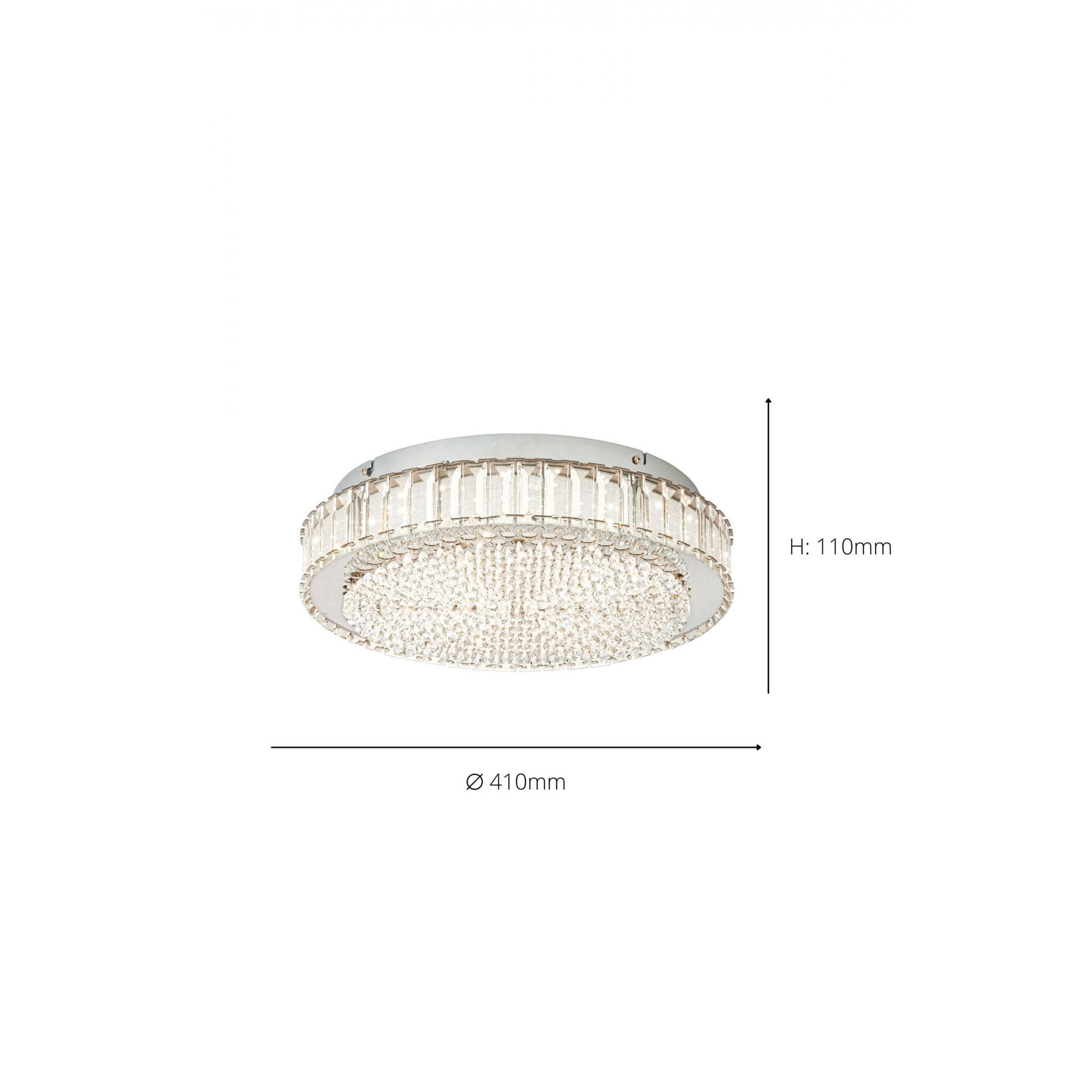 39746 Balparda Chrome Crystal LED Ceiing Light