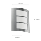 88139 City Stainless Steel Outdoor Wall Light