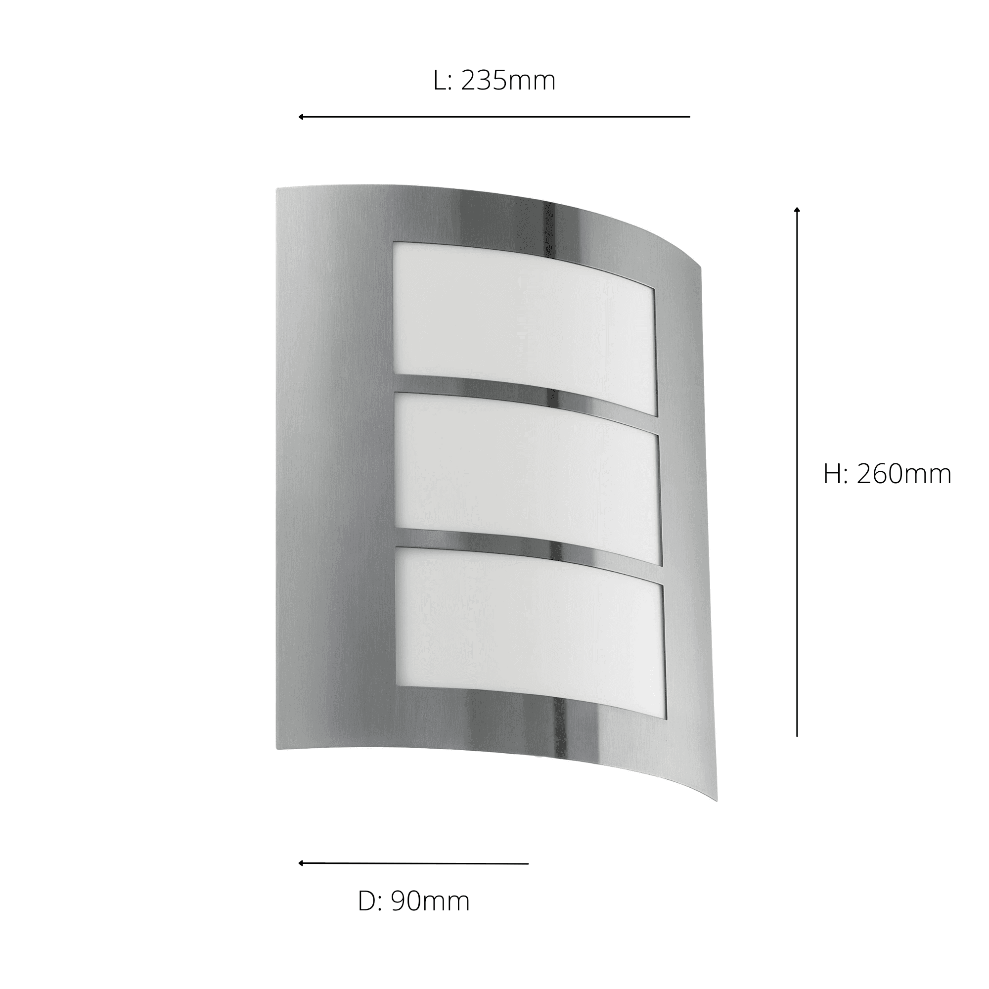 88139 City Stainless Steel Outdoor Wall Light