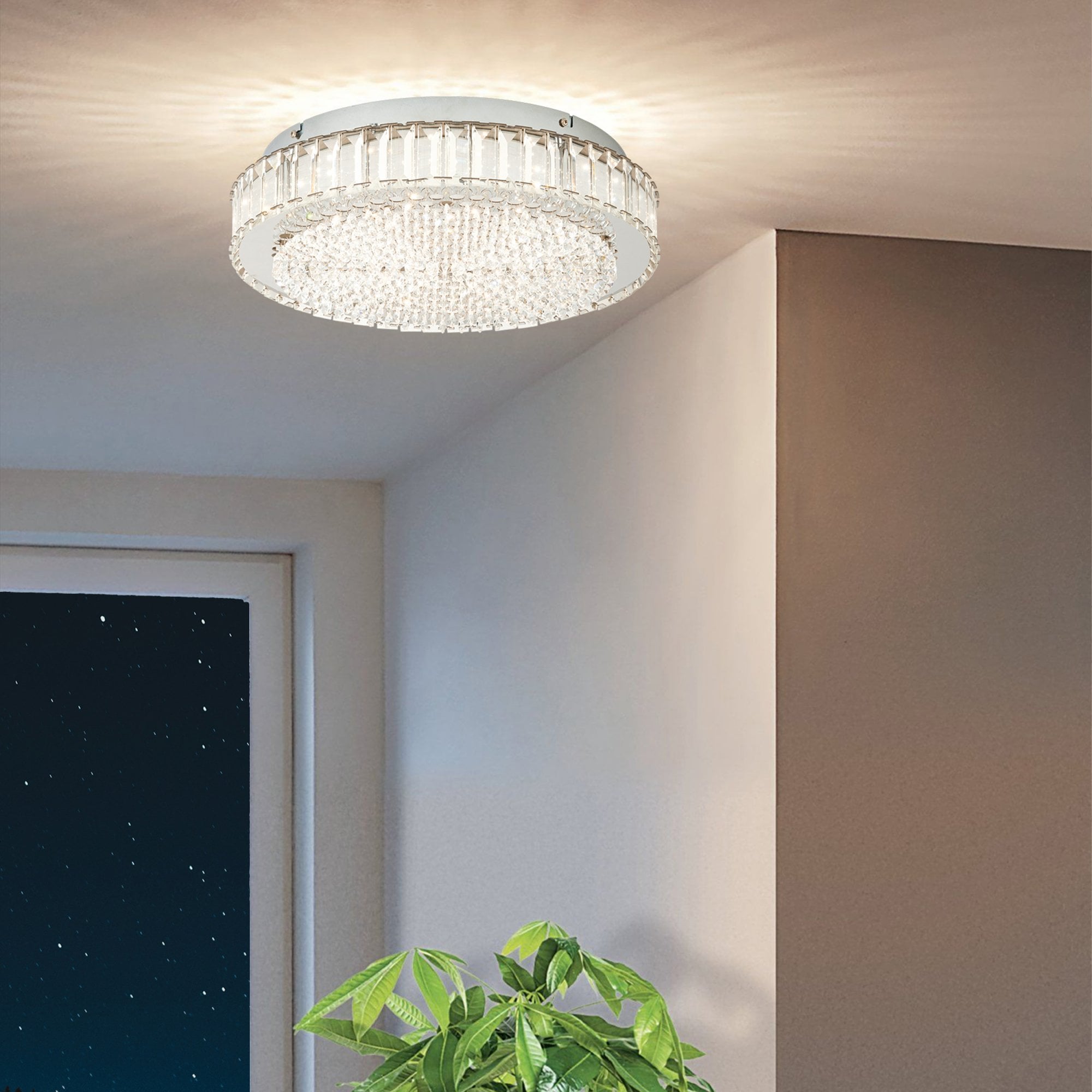 39747 Balparda Chrome Crystal LED Ceiing Light