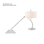 MS1137/WH Eve Medium Round White Wrinkle Fabric Shade