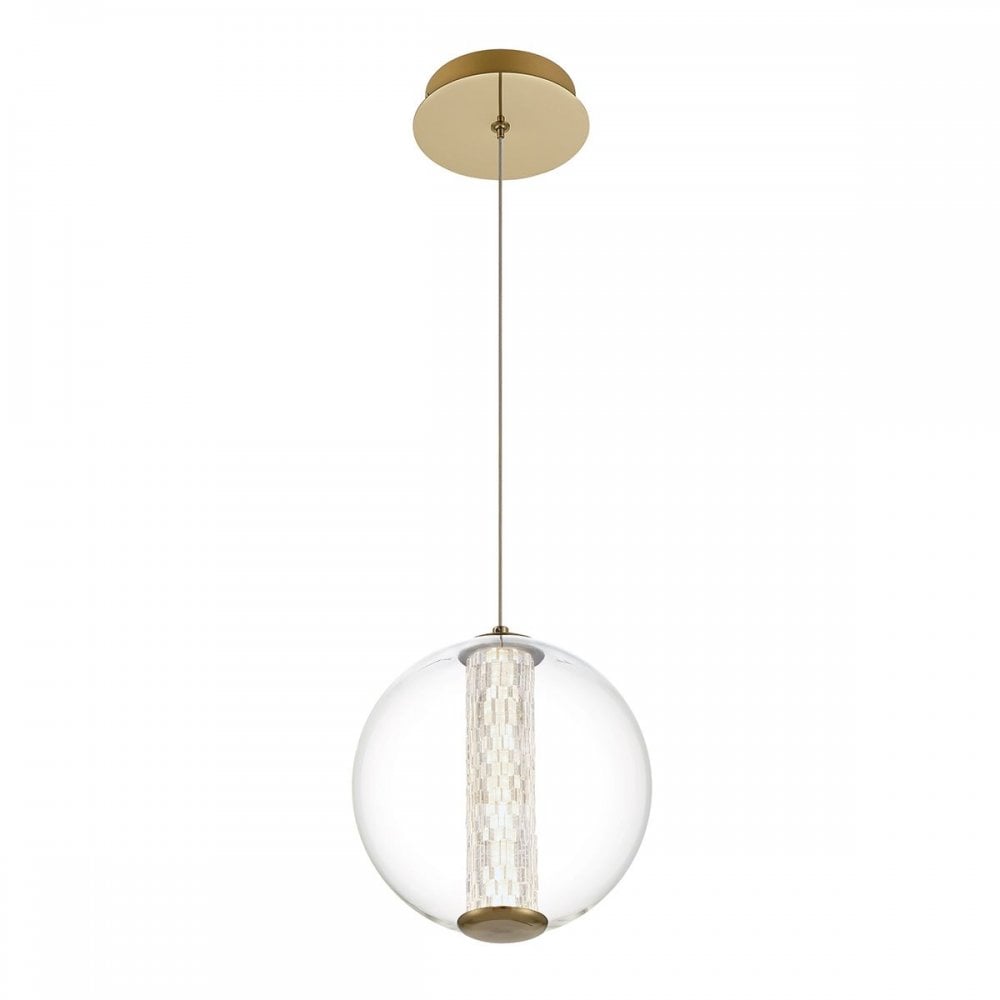 QN-ATOMO-1P-BG Atomo 1 Light LED Adjustable Pendant Brushed Gold