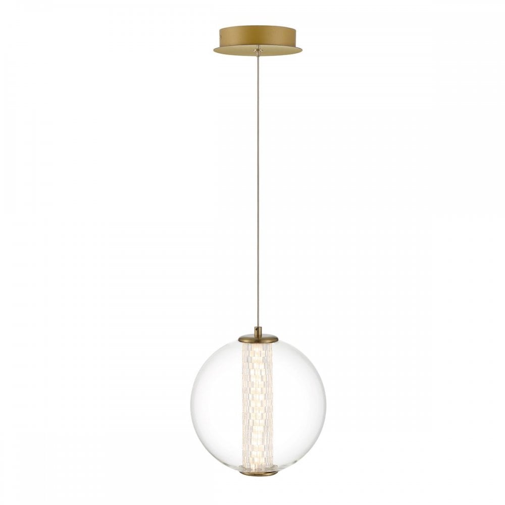 QN-ATOMO-1P-BG Atomo 1 Light LED Adjustable Pendant Brushed Gold