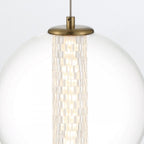 QN-ATOMO-1P-BG Atomo 1 Light LED Adjustable Pendant Brushed Gold