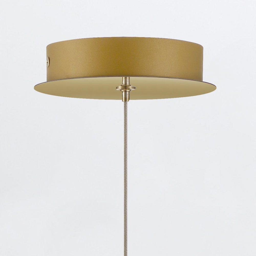 QN-ATOMO-1P-BG Atomo 1 Light LED Adjustable Pendant Brushed Gold