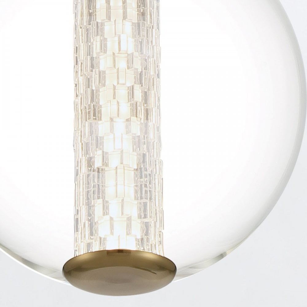 QN-ATOMO-1P-BG Atomo 1 Light LED Adjustable Pendant Brushed Gold