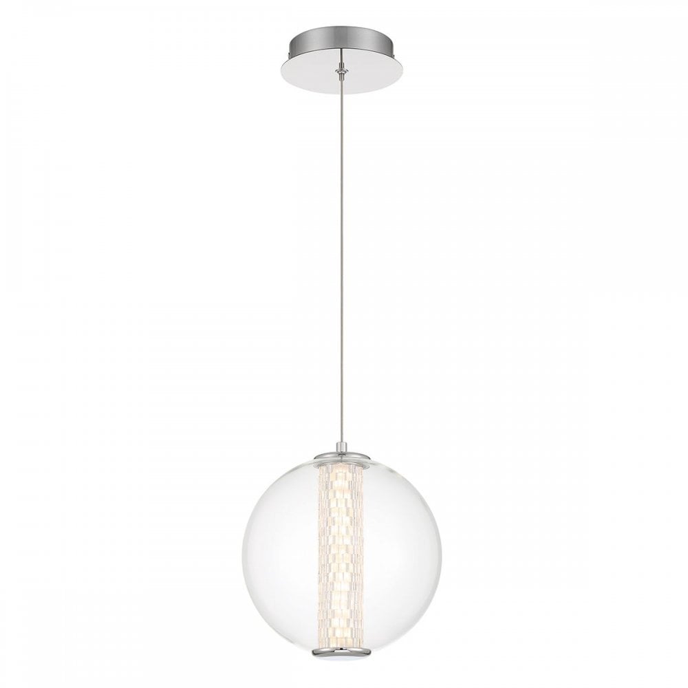 QN-ATOMO-1P-PC Atomo 1 Light LED Adjustable Pendant Polished Chrome