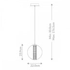 QN-ATOMO-1P-PC Atomo 1 Light LED Adjustable Pendant Polished Chrome