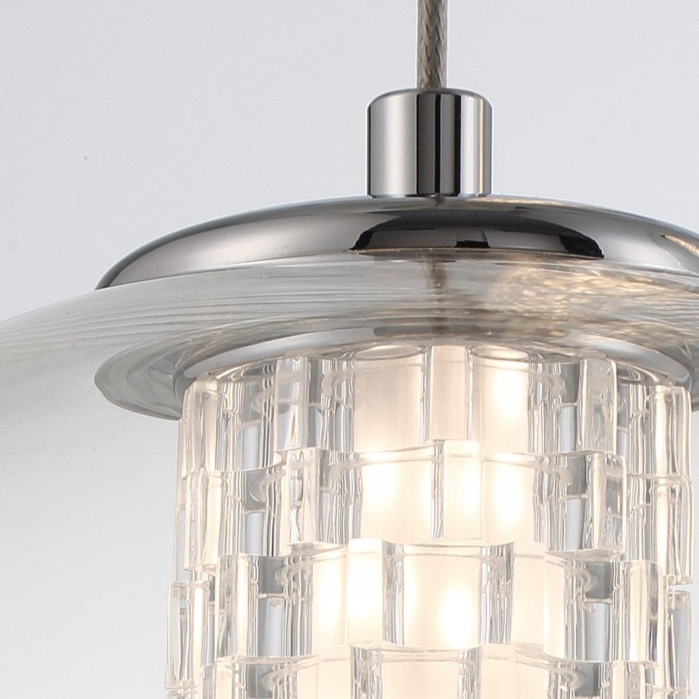 QN-ATOMO-1P-PC Atomo 1 Light LED Adjustable Pendant Polished Chrome
