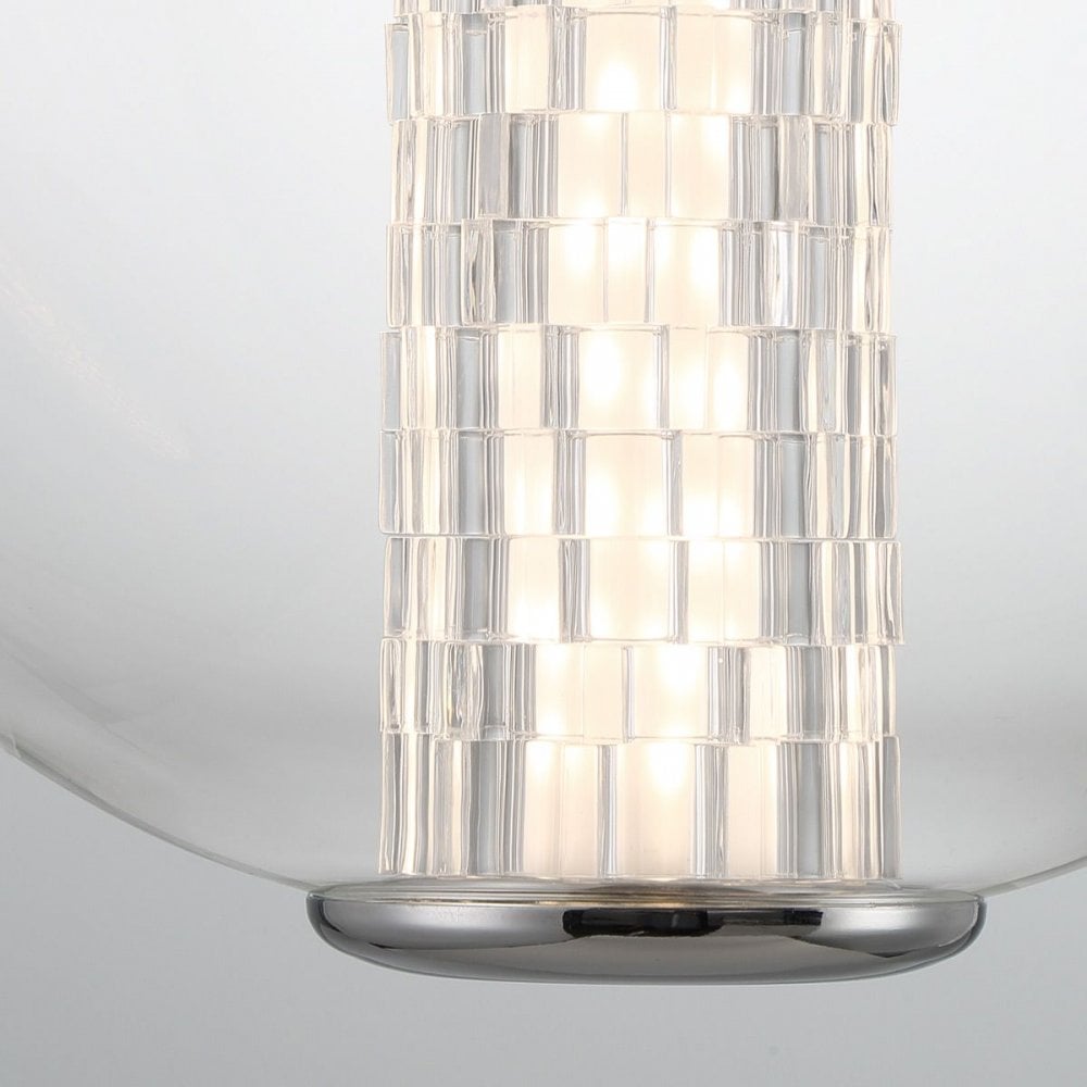 QN-ATOMO-1P-PC Atomo 1 Light LED Adjustable Pendant Polished Chrome