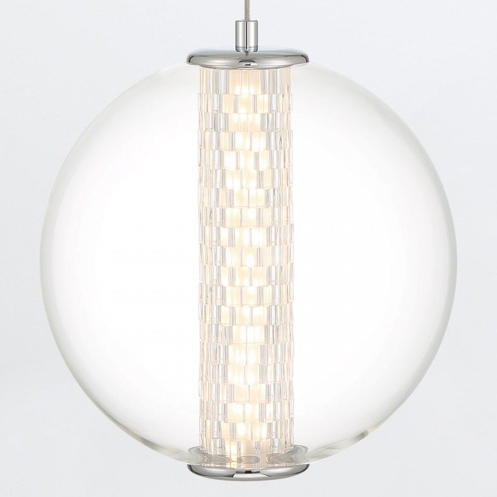QN-ATOMO-1P-PC Atomo 1 Light LED Adjustable Pendant Polished Chrome