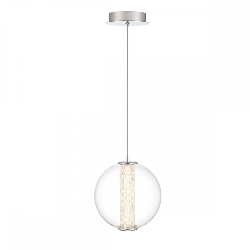 QN-ATOMO-1P-PC Atomo 1 Light LED Adjustable Pendant Polished Chrome