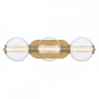 QN-ATOMO-3W-BG Atomo 3 Light LED Bathroom Wall Light Brushed Gold