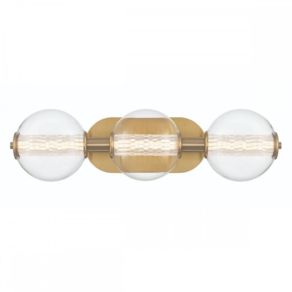 QN-ATOMO-3W-BG Atomo 3 Light LED Bathroom Wall Light Brushed Gold