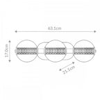 QN-ATOMO-3W-BG Atomo 3 Light LED Bathroom Wall Light Brushed Gold