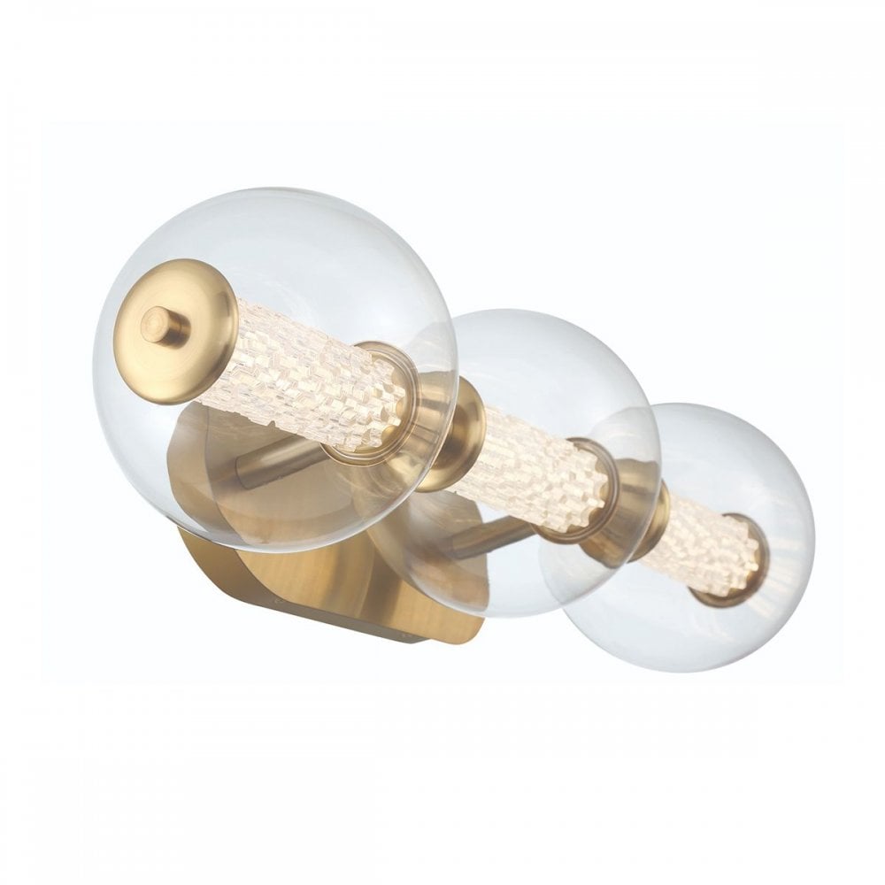 QN-ATOMO-3W-BG Atomo 3 Light LED Bathroom Wall Light Brushed Gold