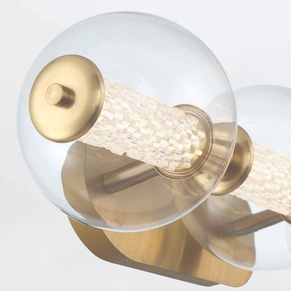 QN-ATOMO-3W-BG Atomo 3 Light LED Bathroom Wall Light Brushed Gold