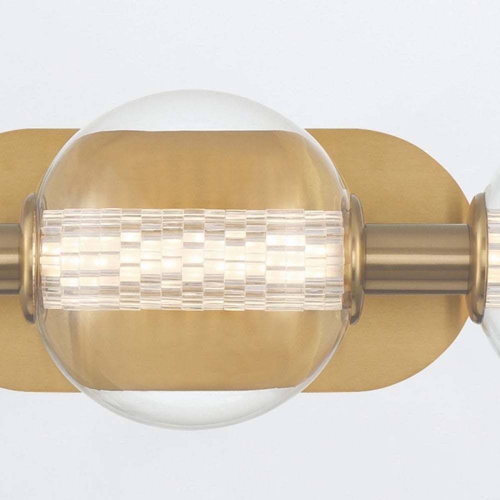 QN-ATOMO-3W-BG Atomo 3 Light LED Bathroom Wall Light Brushed Gold