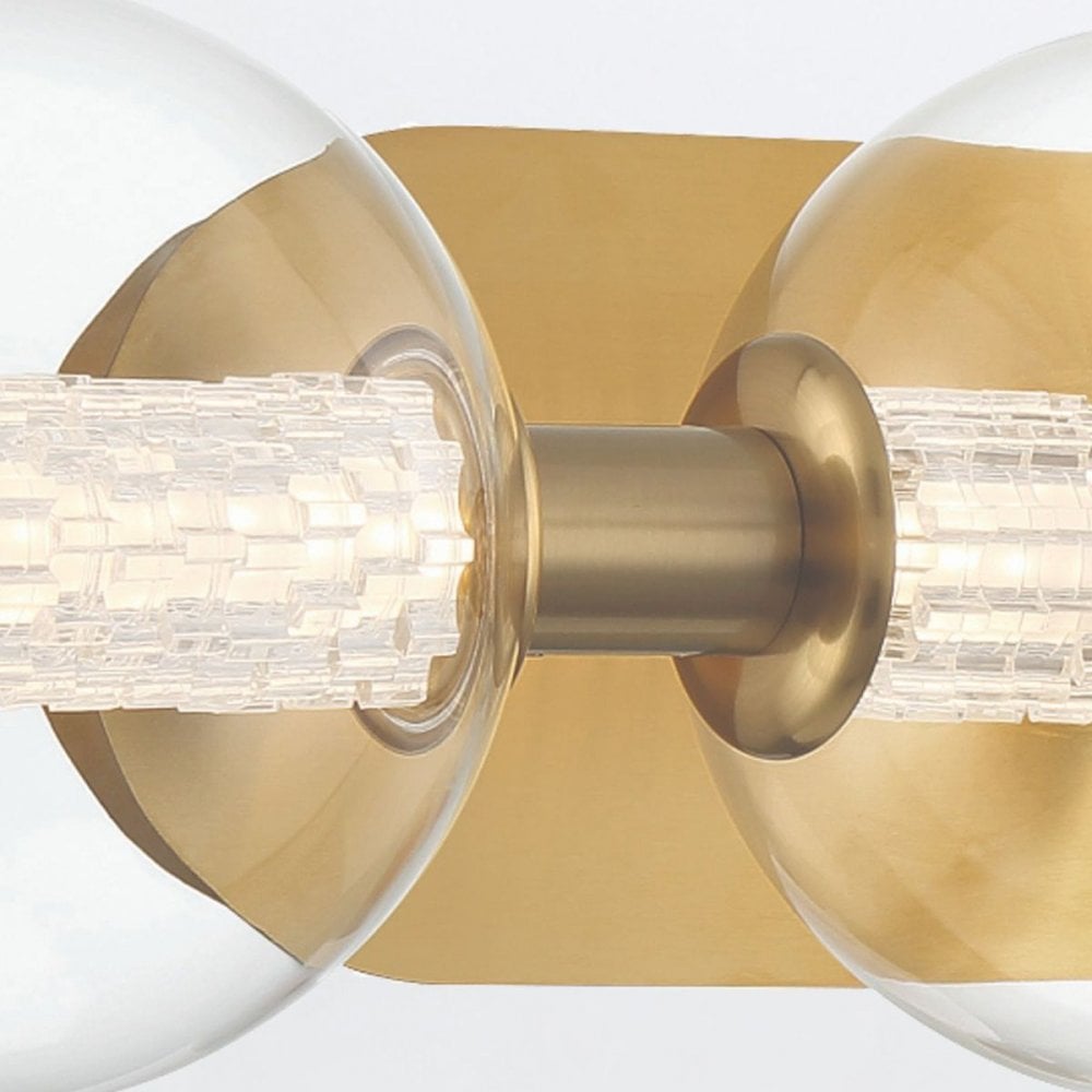 QN-ATOMO-3W-BG Atomo 3 Light LED Bathroom Wall Light Brushed Gold