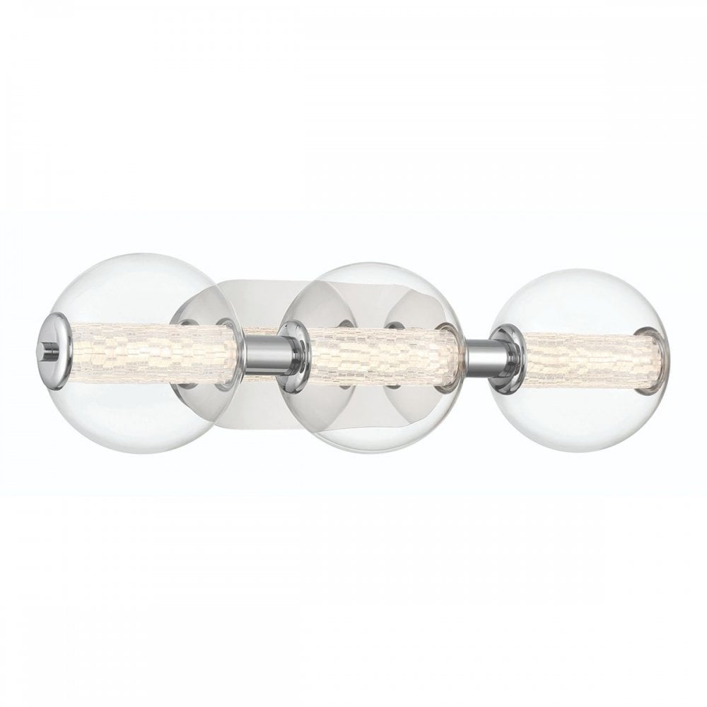 QN-ATOMO-3W-PC Atomo 3 Light LED Bathroom Wall Light Polished Chrome
