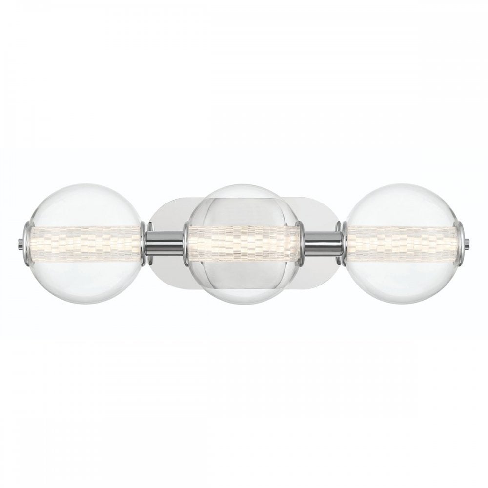 QN-ATOMO-3W-PC Atomo 3 Light LED Bathroom Wall Light Polished Chrome