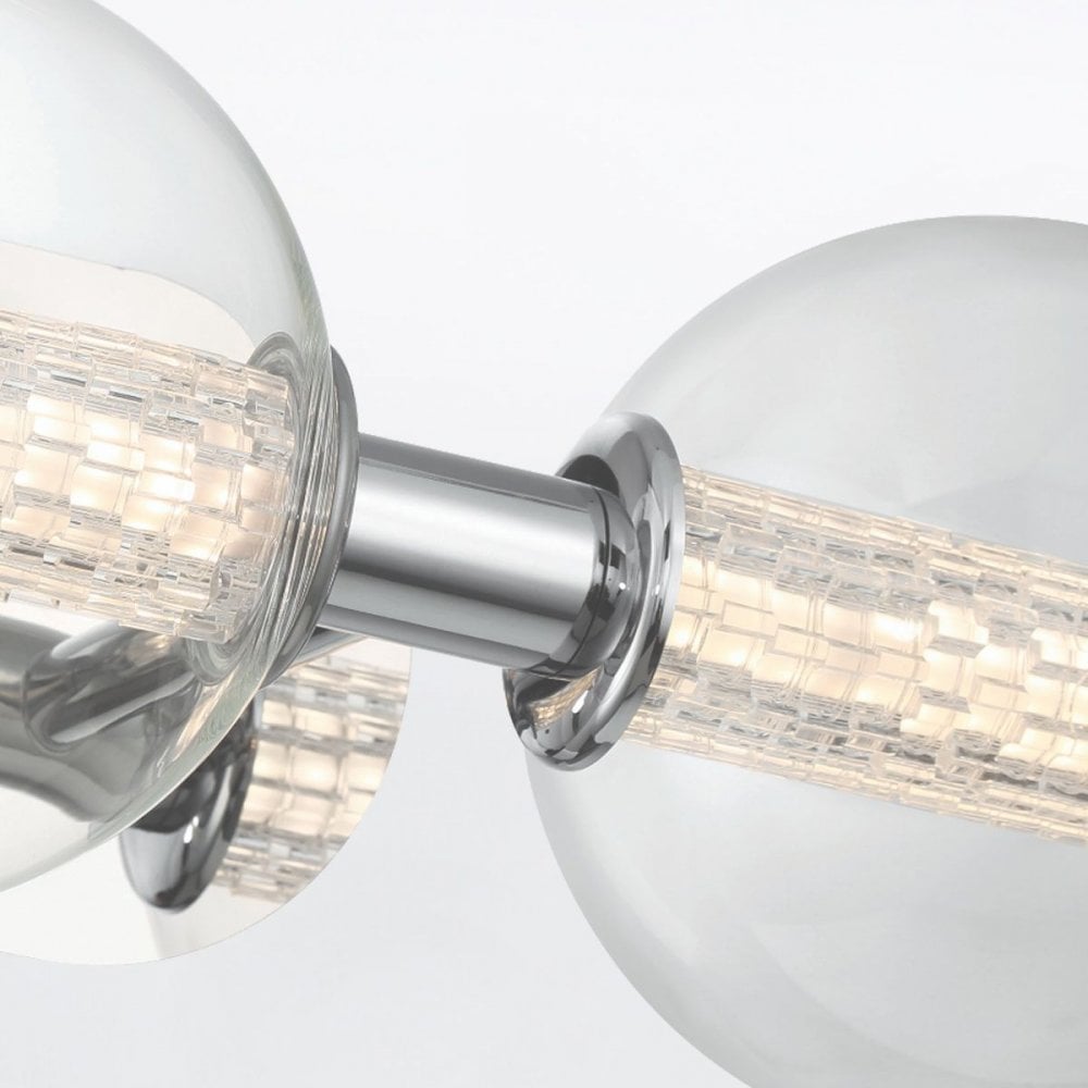 QN-ATOMO-3W-PC Atomo 3 Light LED Bathroom Wall Light Polished Chrome
