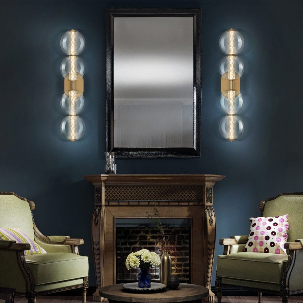 QN-ATOMO-4W-BG Atomo 4 Light LED Bathroom Wall Light Brushed Gold