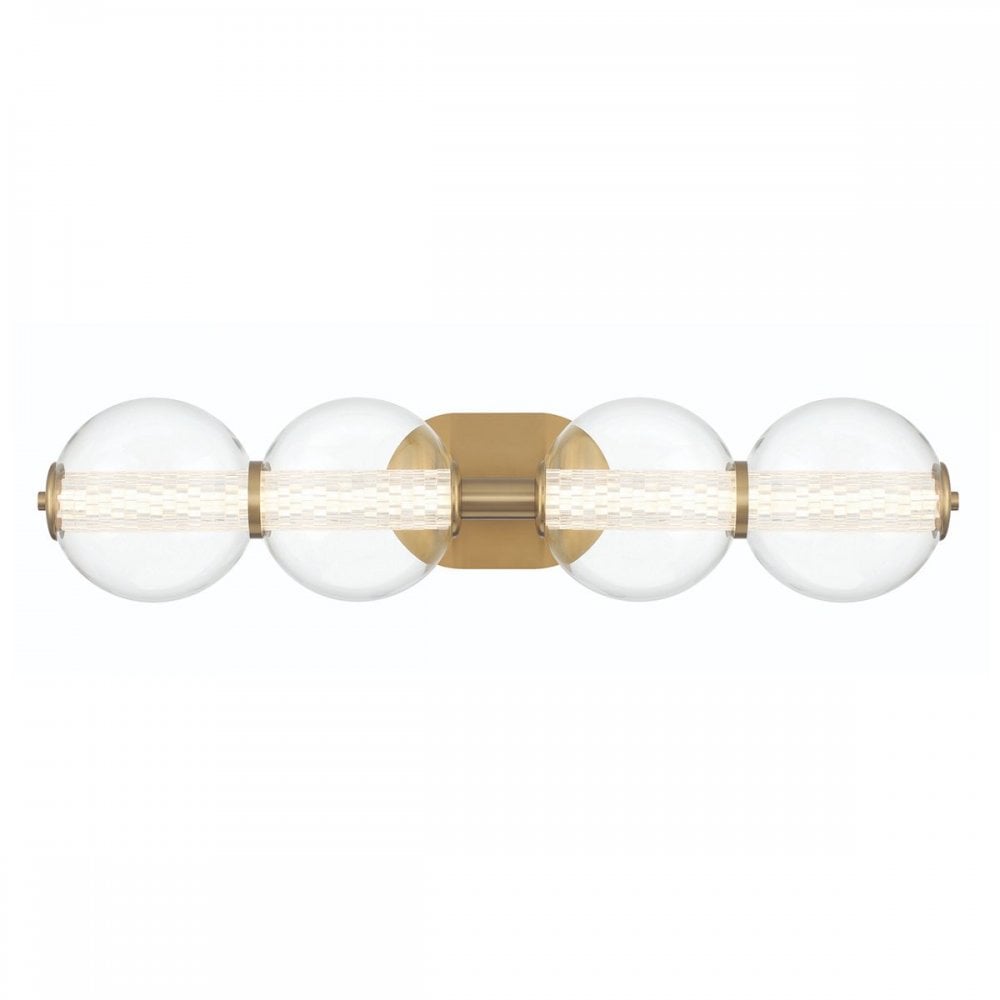 QN-ATOMO-4W-BG Atomo 4 Light LED Bathroom Wall Light Brushed Gold