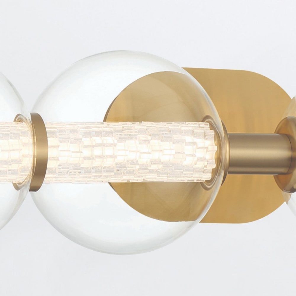QN-ATOMO-4W-BG Atomo 4 Light LED Bathroom Wall Light Brushed Gold
