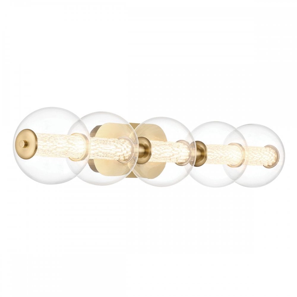 QN-ATOMO-5W-BG Atomo 5 Light LED Bathroom Wall Light Brushed Gold