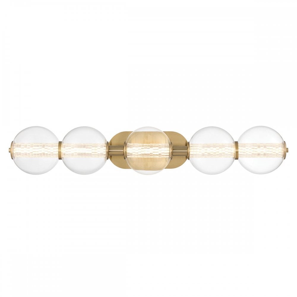 QN-ATOMO-5W-BG Atomo 5 Light LED Bathroom Wall Light Brushed Gold