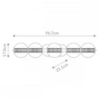 QN-ATOMO-5W-PC Atomo 5 Light LED Bathroom Wall Light Polished Chrome