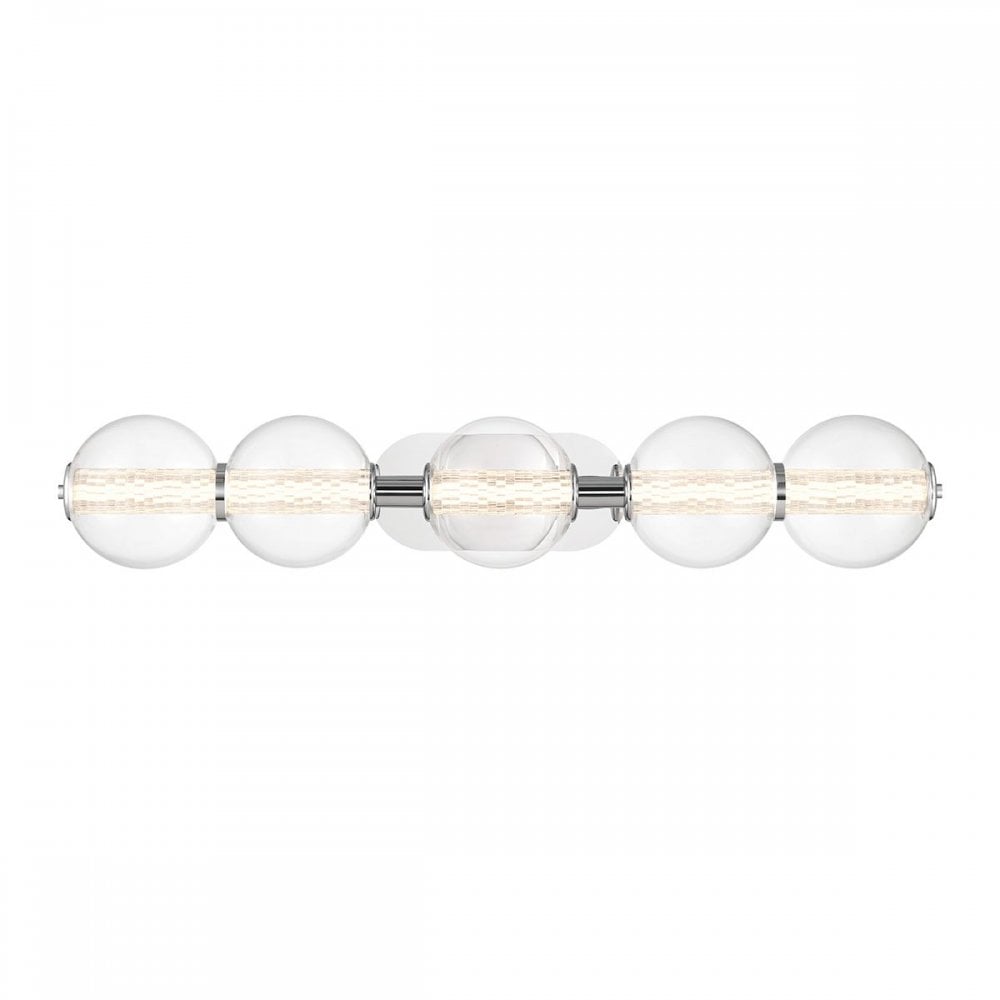 QN-ATOMO-5W-PC Atomo 5 Light LED Bathroom Wall Light Polished Chrome