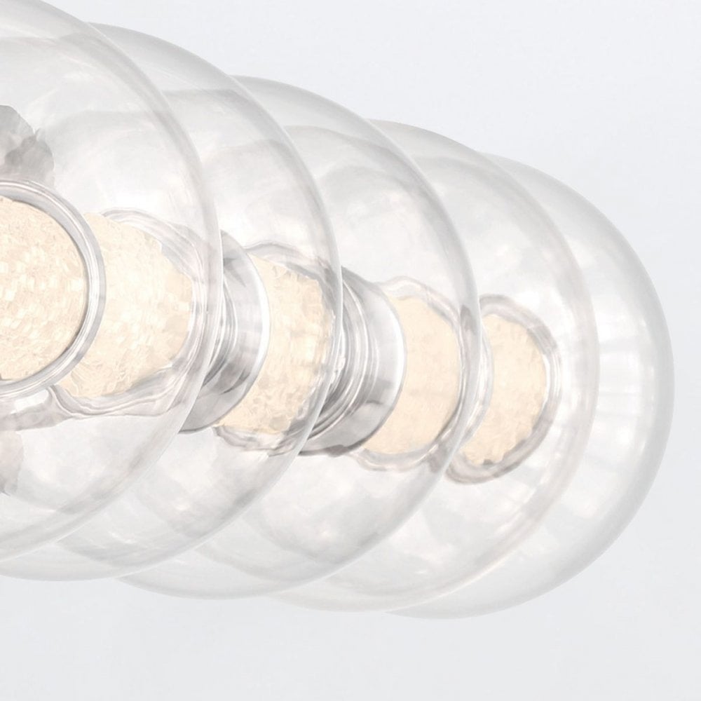 QN-ATOMO-5W-PC Atomo 5 Light LED Bathroom Wall Light Polished Chrome