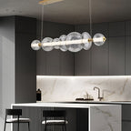 QN-ATOMO-LP7-BG Atomo 7 Light LED Linear Pendant Brushed Gold