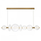 QN-ATOMO-LP7-BG Atomo 7 Light LED Linear Pendant Brushed Gold