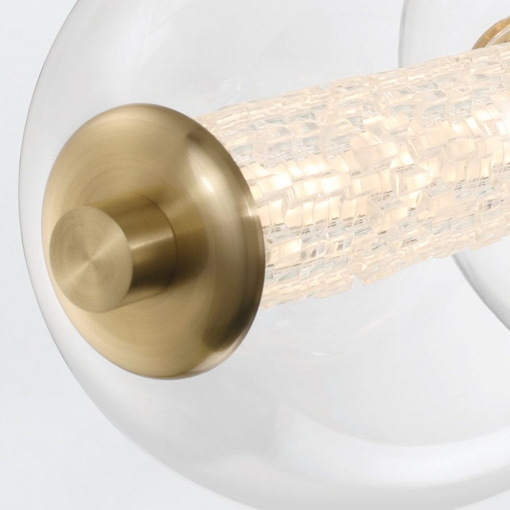 QN-ATOMO-LP7-BG Atomo 7 Light LED Linear Pendant Brushed Gold