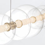 QN-ATOMO-LP7-BG Atomo 7 Light LED Linear Pendant Brushed Gold