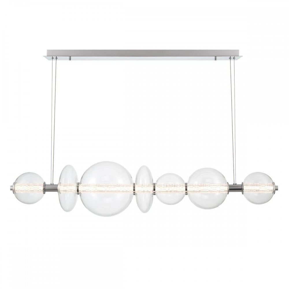 QN-ATOMO-LP7-PC Atomo 7 Light LED Linear Pendant Polished Chrome