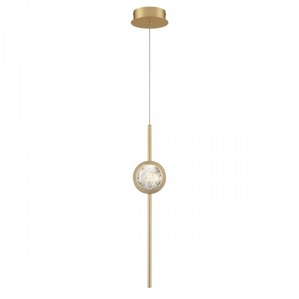 QN-BARLETTA-1P-BG Barletta 1 Light LED Pendant Brushed Gold