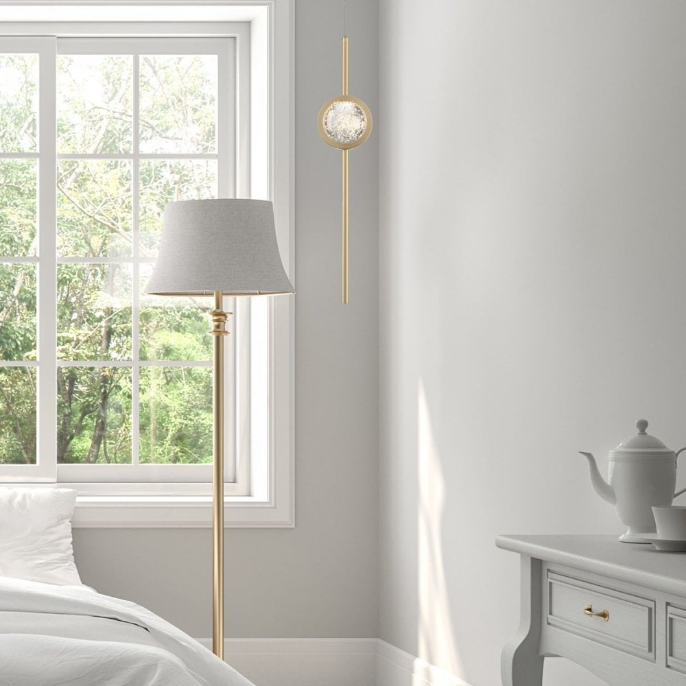 QN-BARLETTA-1P-BG Barletta 1 Light LED Pendant Brushed Gold
