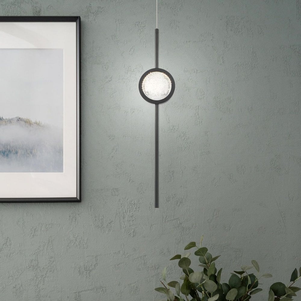 QN-BARLETTA-1P-BK Barletta 1 Light LED Pendant Matte Black