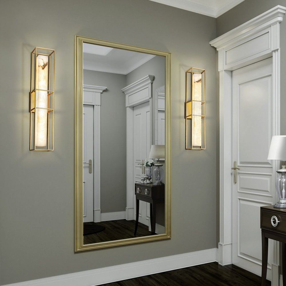 QN-BLAKLEY-L-BG Blakley 1 Light LED Bathroom Wall Light Large Brushed Gold