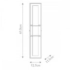 QN-BLAKLEY-L-BK Blakley 1 Light LED Bathroom Wall Light Large Matte Black