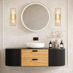 QN-BLAKLEY-M-BG Blakley 1 Light LED Bathroom Wall Light Medium Brushed Gold