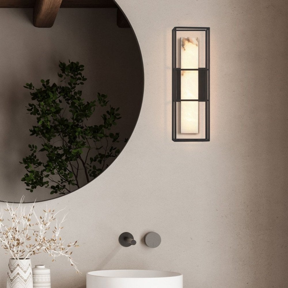 QN-BLAKLEY-M-BK Blakley 1 Light LED Bathroom Wall Light Medium Matte Black